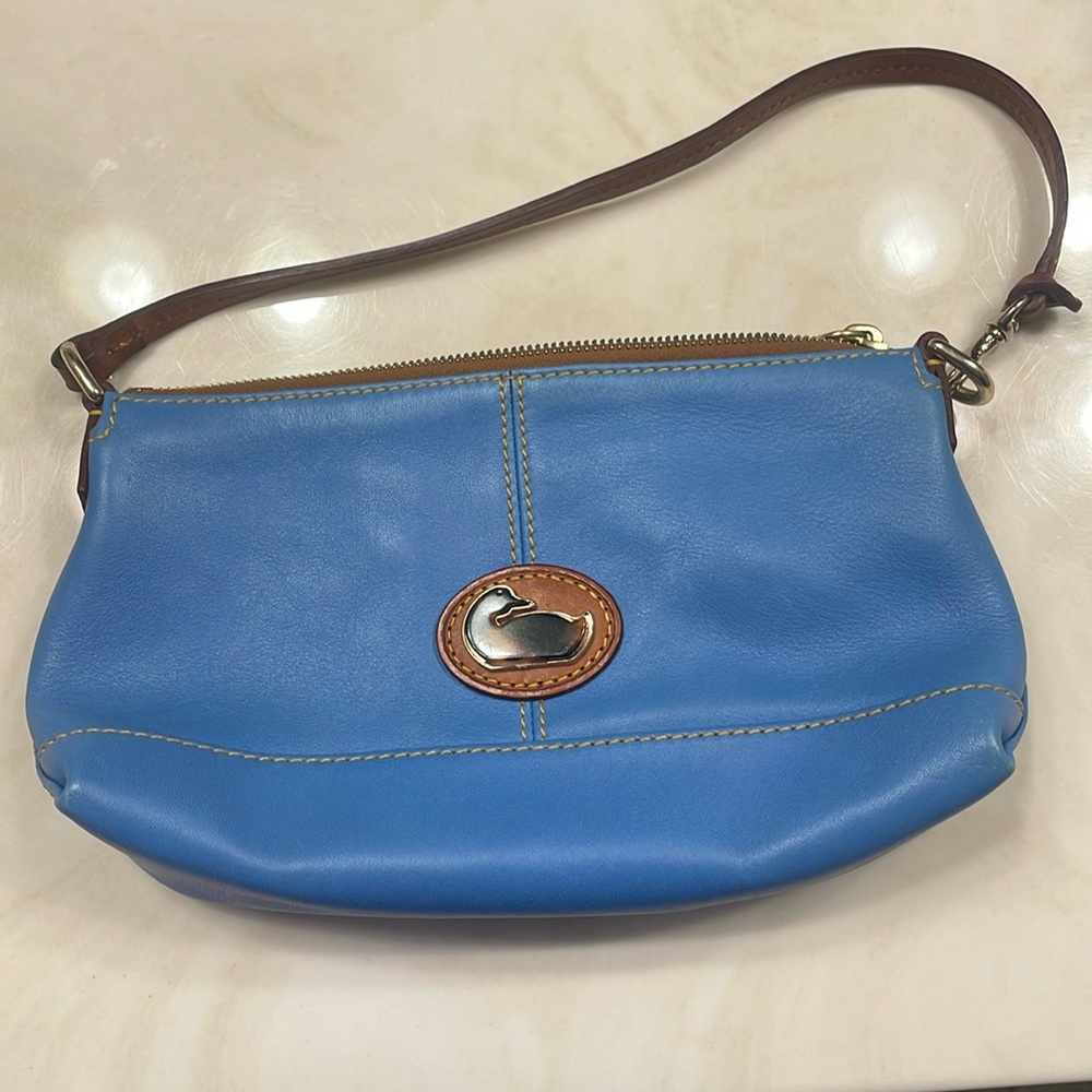 Dooney & Bourke Blue Leather Clutch